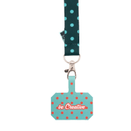 Bracelet personnalisable en RPET - avec mousqueton en métal et pochette téléphone imprimée_4