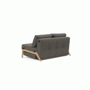 INNOVATION LIVING  CANAPÉ DESIGN CUBED WOOD 02 CONVERTIBLE LIT 200*140 CM TISSU FLASHTEX DARK GREY_4