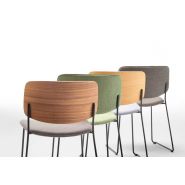 Chaise KARYN - design polyvalent et contemporain - assise et dossier en polypro, bois ou tapissés - empilable_4