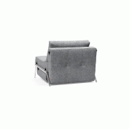 Fauteuil design convertible Innovation Living Cubed 02 - Alu - Tissu Twist Granite - 200x90cm_4