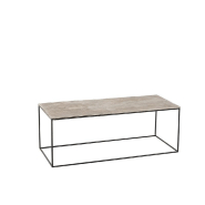 Table basse rectangulaire NIZI en aluminium argent/noir - Design moderne et fonctionnel_4