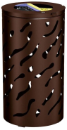 Corbeille Venise tri sélectif 2 flux - Ø450 x Hauteur 845 mm - 2 sacs de 60L - Acier et tôle_4