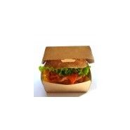 Grande boîte hamburger kraft brun - 14,5 cm - résistante aux graisses et chocs - conditionnée par 400_4