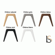 Table de réunion ronde Rail en bois- Bralco - 120, Chêne noir_4