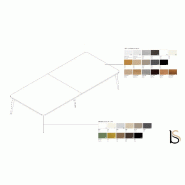 Bureau bench 4 personnes Blade - Alea - Non, 240, Cacao_4