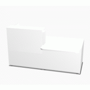Bureau d'accueil lumineux Tera - MDD - 206, Blanc mat, Droite, Blanc_4
