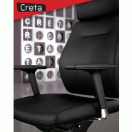 Fauteuil de Direction cuir Creta - Mobel Linea - cuir noir_4