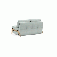 Innovation Living - Canapé design convertible Cubed Wood 02 - Lit 160x200 cm - Tissu Soft Pacific Pearl_4