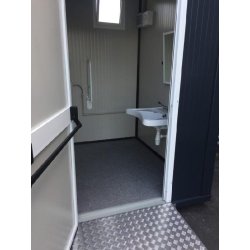 Monobloc sanitaire WC PMR raccordable - Structure acier galvanisé - 205cm x 205cm x 247cm