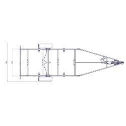 6m30-2M20 -1X 1500 kg 1500 kg - VLEMMIX - Remorque Porte-Bateau