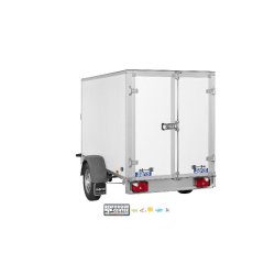Remorque fourgon bois Saris - DV135 - 1 essieu roues extérieures - PTAC : 1350 kg - 256 x 134 x H150 cm