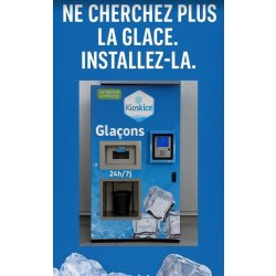 Distributeur professionnelle et automatique de glaçon en cube - équipé de monnayeur - Kiosk'Ice