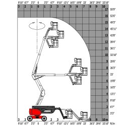 160 atj nacelle élévatrice articulée - manitou - hauteur de travail 16.02m