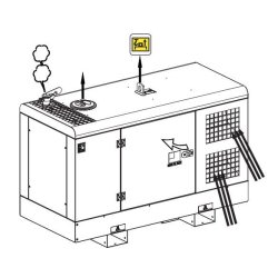 Ge 10 YSX groupe électrogène - Mosa - Diesel, 50 Hz, 9.5 kVA triphasé - Refroidissement à eau