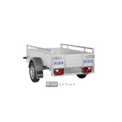 Remorque bagagère en aluminium - MCALU PRO - 1 essieu - PTAC : 750 Kg - 205 x 113 cm - Référence MP 205 113 750 1 - Saris