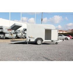 Remorque fermée avec une suspension pullman 2 galvanisée pour le transport de grosse moto, de quad, de vélos, les loisirs ou pour des besoins pro - debon - cargo p2