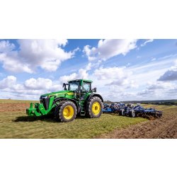 Tracteur agricole 8R 370 - John Deere - 370 ch avec moteur 9.0L et cabine spacieuse