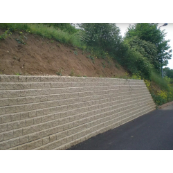 Bloc béton manu portable et de haute technicité, aspect pierre éclatée - LEROMUR - Pomel Beton