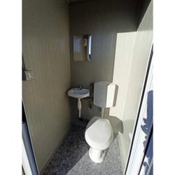 Nouveau module sanitaire S1 - Toilettes et lavabo - Fenêtre à charnières intégrée - Livré sous 3 semaines