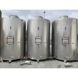 Cuve inox 95hl d'occasion - Atelier Fd MAS - fond plat, Ø2000, hauteur 3500, porte rectangle