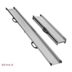 Paire de rampes pliantes E-stahl 30020-110F, 30020-160F, 30020-210F, 30020-260F, 30020-310F - aluminium anodisé, surface antidérapante, jusqu'à 350 kg