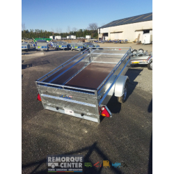 Remorque LIDER ROBUST - 2M50 - 1 essieu non freinée - 253x134x50 cm - PTAC : de 500 à 750 kg - Référence 40393