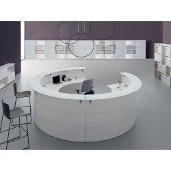 Banque d'accueil modulable arrondie - DV701 ABAKO