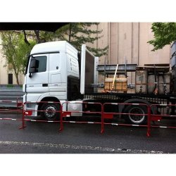 Barrière de chantier en acier galvanisé 1500mm - panneau personnalisable, bandes réfléchissantes