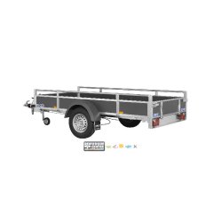 Remorque polyvalente en bois - WOODY FW150 - 1 essieu freiné - PTAC : 1500 Kg - 306 x 154 cm - SARIS_WOODY_FW150