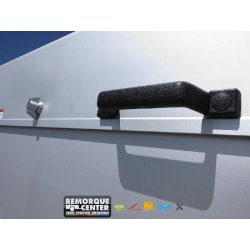 Remorque aluminium Humbaur - 165 x 110 cm - ridelles 500 mm capot sécurisé & étanche - 1 essieu - PTAC : 750 kg - HA751611-5+CAP