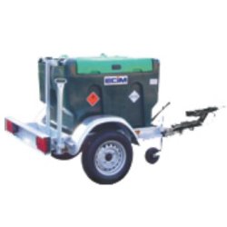 Remorque distributeur de gasoil A.D.R. - 1 essieu non freiné de 750 kg - ECIM - DG ADR 750 SF avec réservoir de 430L