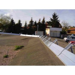 Dispositif anti-inondation démontable mobile et auto-stable Flo-Mob K - aluminium résistant - hauteur max 1,35 m
