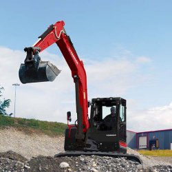 Midi-pelle compacte et puissante SV100-2 YANMAR - Performances et fiabilité pour divers chantiers