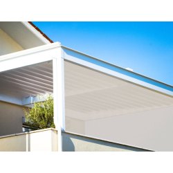 Volet roulant solaire à toile ajourée compact, design et résistant - ID-ZIP - BUBENDORFF