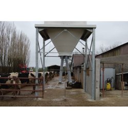 Silo cloisonné 50/50 monocoque pour l'alimentation programmée des vaches laitières - Capacité 10 à 25m3 - Ø2325 ou Ø2700