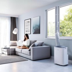 Climatiseur mobile Electrolux - 2600W 64dB - Déshumidificateur pour surface 18m² - Réf GP--EXP26U338CW