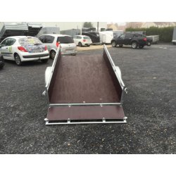Remorque utilitaire multi-usages sans frein à bâche plate - Erdé Expert LC 251 Bois - Fabrication française et châssis modulable