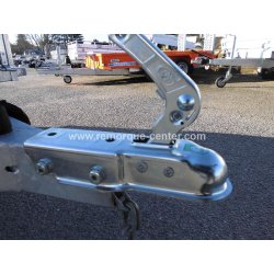 Remorque bagagère LIDER ECO - 2 essieux - PTAC 500 Kg - 250 x 126 cm - côtés bois - Référence 33450E