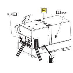 Groupe électrogène diesel MOSA GE 15 YSXC - Triphasé 14 kVA - Insonorisé avec autonomie de 23h