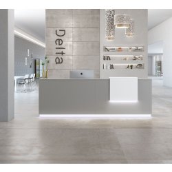 Banque d'accueil DELTA - design intemporel - gamme BASIC et PLUS avec options LED