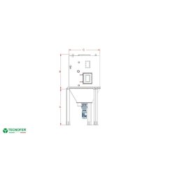 Silos de stockage plastique moulu - Tecnofer - capacité 7 à 12 m³ avec vis d'extraction et dosage variable