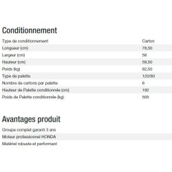 Power HX 7500 T C5 groupe électrogène Kohler - Gamme INTENS - Puissance max 5,70 kW / 7,10 kVA - 50 Hz