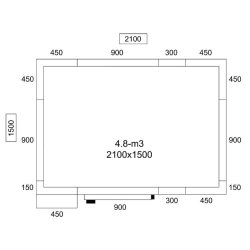 Chambre froide positive 210 x 150 cm avec sol