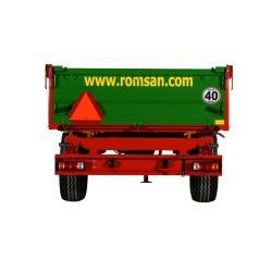 R 35 tsga benne agricole à simple essieu - romsan - capacité 3500 kg