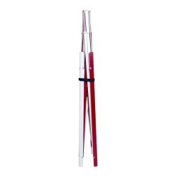 Barrière de regard extensible aluminium ou acier - 1 300×1 300 mm ouverte, H. 1 080 mm, rouge/blanc - Aluminium