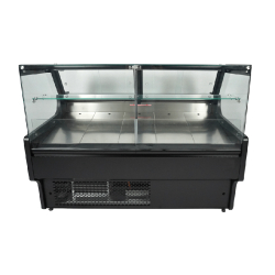 Vitrine réfrigérée de comptoir avec service-arrière 158 x 94 cm + 2 réserves réfrigérées