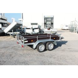 Remorque utilitaire 2 essieux et frein en 750kg pour les transports des particuliers comme des pros- erde expert - lc 252 f bois