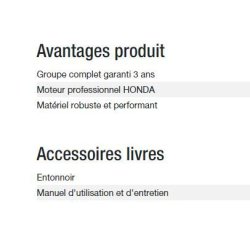Hx 4000 TB UK C5 Groupe électrogène - Kohler - Gamme INTENS - Puissance max 3,70 kW - 230 V