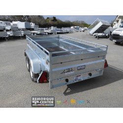 Remorque polyvalente LIDER ROBUST 2M50 - 2 essieux non freiné - 253 x 134 cm - PTAC 750 Kg - Référence 39394