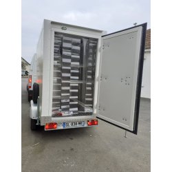 Remorque frigorifique double essieu 1300 kg - RAPHA 19 - dimensions 2m42x1m28x1m70 - température 0 à 5°C